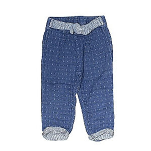 Cat & Jack 0-3 mo - Blue Soft Cotton Pants with Knotted Tie Waist
